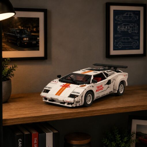 „RC White Supercar 1384“ – baltas RC sportinio automobilio konstruktorius iš 1384 detalių