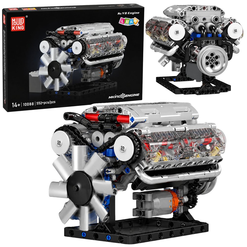 „V8 Engine 552“ – mechaninis V8 variklio konstruktorius su judančiomis dalimis „V8 Engine 552“ – mechaninis V8 variklio konstruktorius su judančiomis dalimis