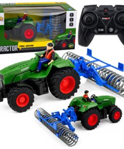 1:24 RC traktorius su žemės volu ir ūkininku