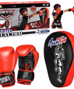 2-in-1 bokso rinkinys su pirštinėmis ir Muay Thai treniruočių pagalvėle