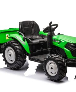 Akumuliatorinis traktorius HC‑306 su priekaba – šviesiai žalias