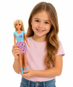 Anlily lėlė su dviem šuniukais ir gyvūnų priežiūros aksesuarais – 30 cm