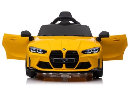 BMW M4 SX2418 akumuliatorinis automobilis vaikams – geltonas