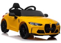 BMW M4 SX2418 akumuliatorinis automobilis vaikams – geltonas
