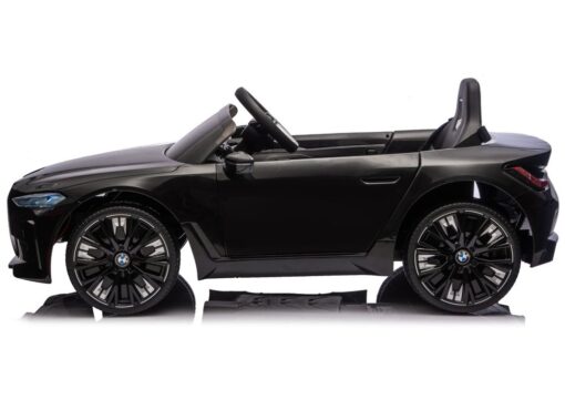 BMW i4 4×4 JE1009 juodas akumuliatorinis automobilis vaikams