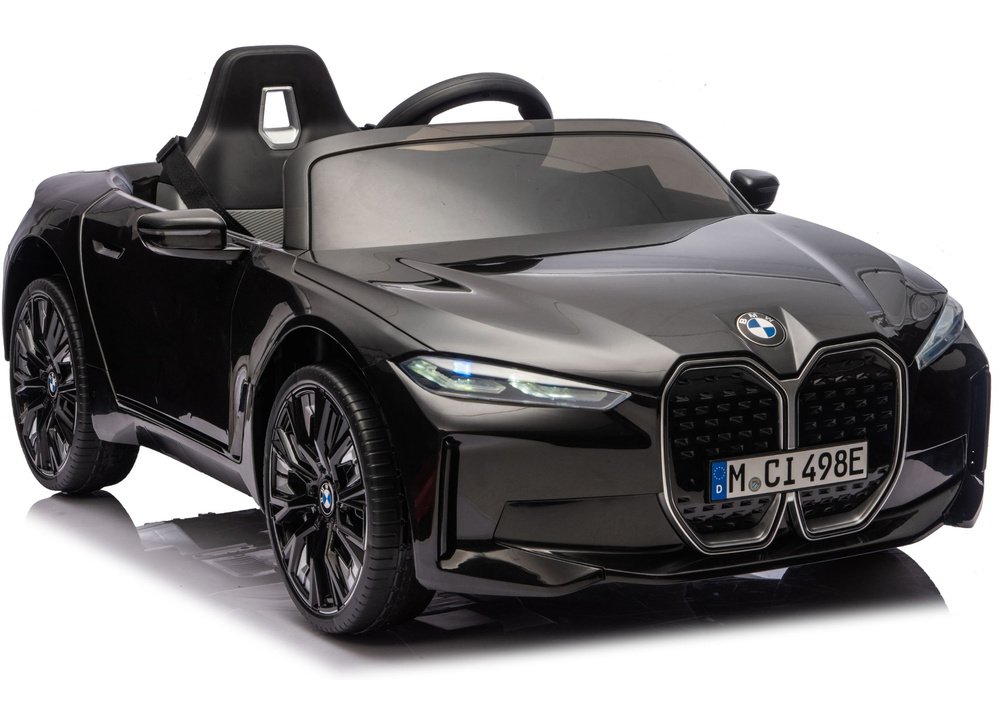 BMW i4 4×4 JE1009 juodas akumuliatorinis automobilis vaikams