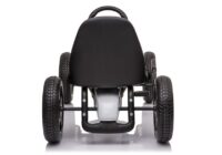 Baltai juodas Mercedes pedalinis gokartas