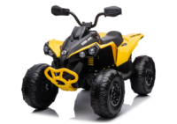DK‑CA002 12V 10Ah 4×4 geltonas vaikiškas elektrinis keturratis