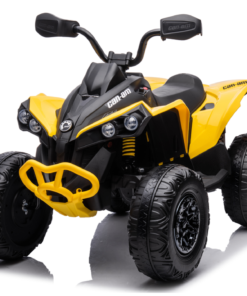 DK‑CA002 12V 10Ah 4×4 geltonas vaikiškas elektrinis keturratis
