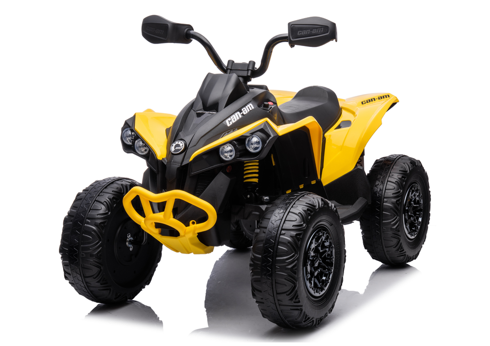 DK‑CA002 12V 10Ah 4×4 geltonas vaikiškas elektrinis keturratis