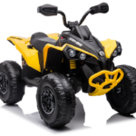 DK‑CA002 12V 10Ah 4×4 geltonas vaikiškas elektrinis keturratis