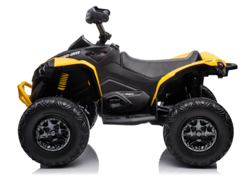 DK‑CA002 12V 10Ah 4×4 geltonas vaikiškas elektrinis keturratis