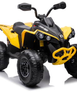 DK‑CA002 12V 10Ah 4×4 geltonas vaikiškas elektrinis keturratis