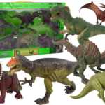 Didelis dinozaurų rinkinys – 6 guminės figūrėlės