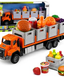 Didelis transporto sunkvežimis su priekaba