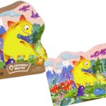 Dinozaurų dėlionė 48 detalių – ugnikalnio slėnis
