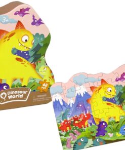 Dinozaurų dėlionė 48 detalių – ugnikalnio slėnis