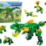 Dinozaurų konstruktorius 6in1 – 160 detalių