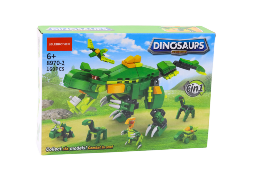 Dinozaurų konstruktorius 6in1 – 160 detalių