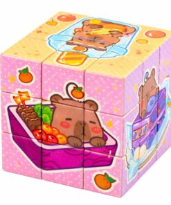 Edukacinis kapibaros loginis kubas – 6×6 cm