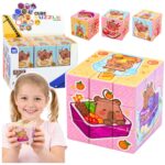 Edukacinis kapibaros loginis kubas – 6×6 cm