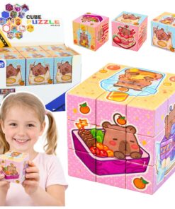 Edukacinis kapibaros loginis kubas – 6×6 cm