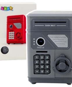 Elektroninis seifas vaikams – pilkas taupyklės seifas su PIN kodu