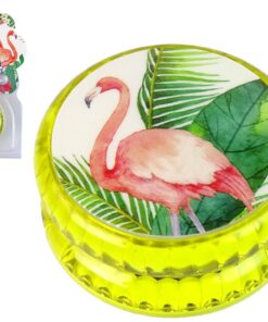 Flamingo tematikos geltonas jojo