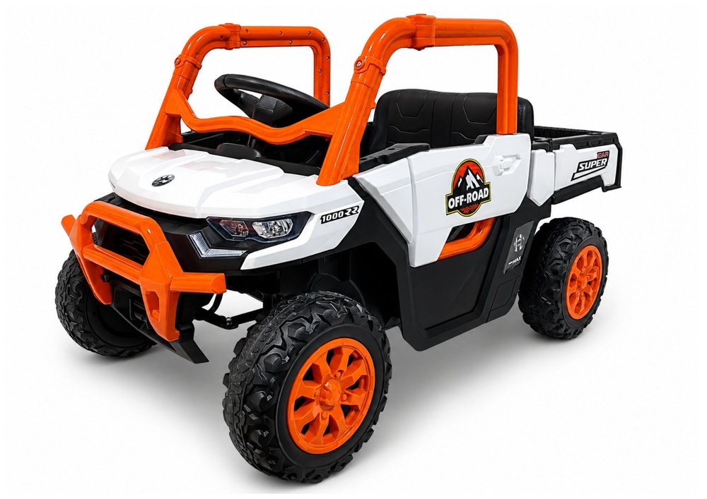 GTS2299‑H 24V oranž 4&times;4 elektriauto lastele &ndash; v&otilde;imas maastikus&otilde;iduk seiklusteks &otilde;ues