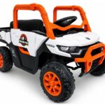 GTS2299‑H 24V oranžinis 4×4 elektromobilis vaikams – galingas visureigis nuotykiams lauke