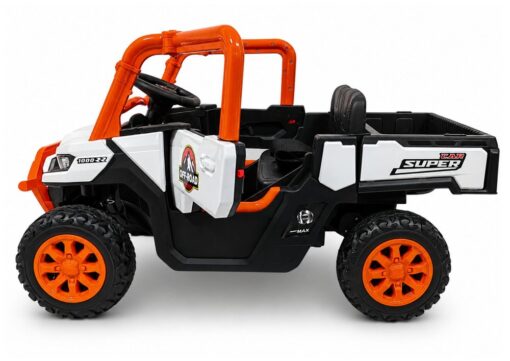 GTS2299‑H 24V oranžinis 4×4 elektromobilis vaikams – galingas visureigis nuotykiams lauke