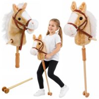 Hobby Horse – smėlio spalvos arkliukas ant lazdos