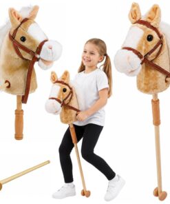 Hobby Horse – smėlio spalvos arkliukas ant lazdos