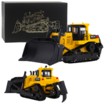 Huina buldozeris ir ekskavatorius 1:50 – metalinis statybinės technikos modelis