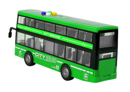 Interaktyvus dviejų aukštų autobusas – žalias