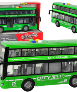 Interaktyvus dviejų aukštų autobusas – žalias