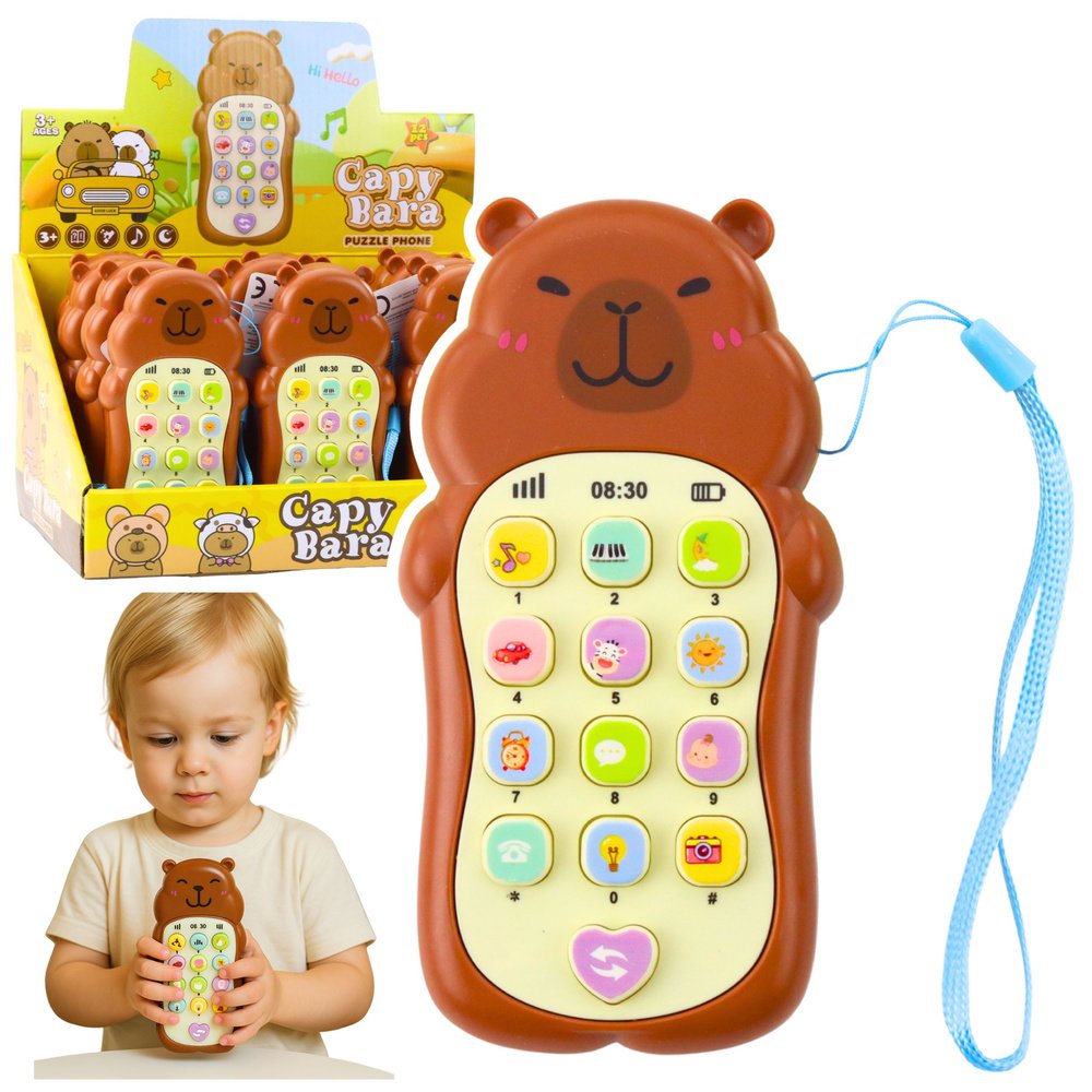 Interaktyvus edukacinis telefonas „Brown Capybara“ Interaktyvus edukacinis telefonas „Brown Capybara“