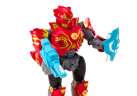 Išardomas raudonas robotas su grąžtu