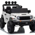 Jeep Rubicon DK‑JWR558 24V elektromobilis vaikams – baltas