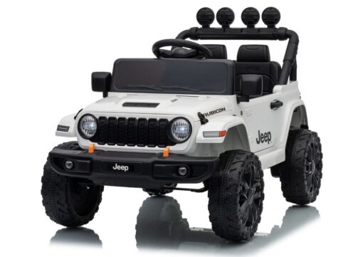 Jeep Rubicon DK‑JWR558 24V elektromobilis vaikams – baltas