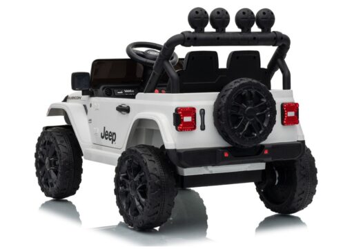 Jeep Rubicon DK‑JWR558 24V elektromobilis vaikams – baltas