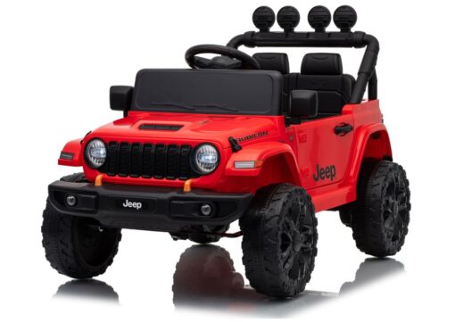 Jeep Rubicon DK‑JWR558 24V elektromobilis vaikams – raudonas