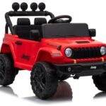 Jeep Rubicon DK‑JWR558 24V elektromobilis vaikams – raudonas
