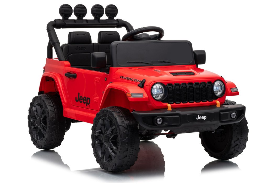 Jeep Rubicon DK‑JWR558 24V elektromobilis vaikams – raudonas