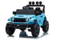 Jeep Rubicon DK‑JWR558 24V elektromobilis vaikams – šviesiai mėlynas