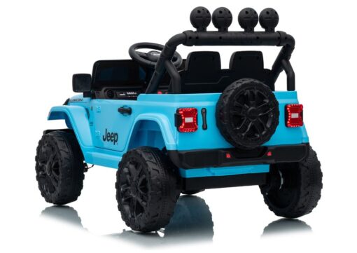 Jeep Rubicon DK‑JWR558 24V elektromobilis vaikams – šviesiai mėlynas