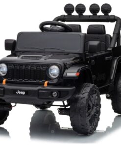 Jeep Rubicon DK‑JWR558 – 24V juodas elektromobilis vaikams