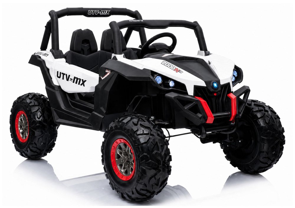 Jeep XMX603 akumuliatorinis automobilis vaikams – baltas
