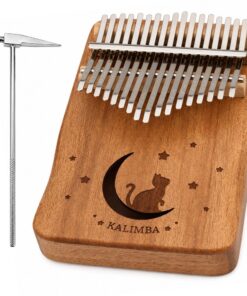 Kalimba – 17 klavišų medinis muzikos instrumentas su priedais