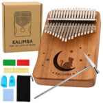 Kalimba – 17 klavišų medinis muzikos instrumentas su priedais